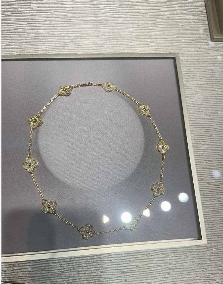 [Eterna Jewels]CLOVER 10 MOTIFS  Gold Diamond  NECKLACE