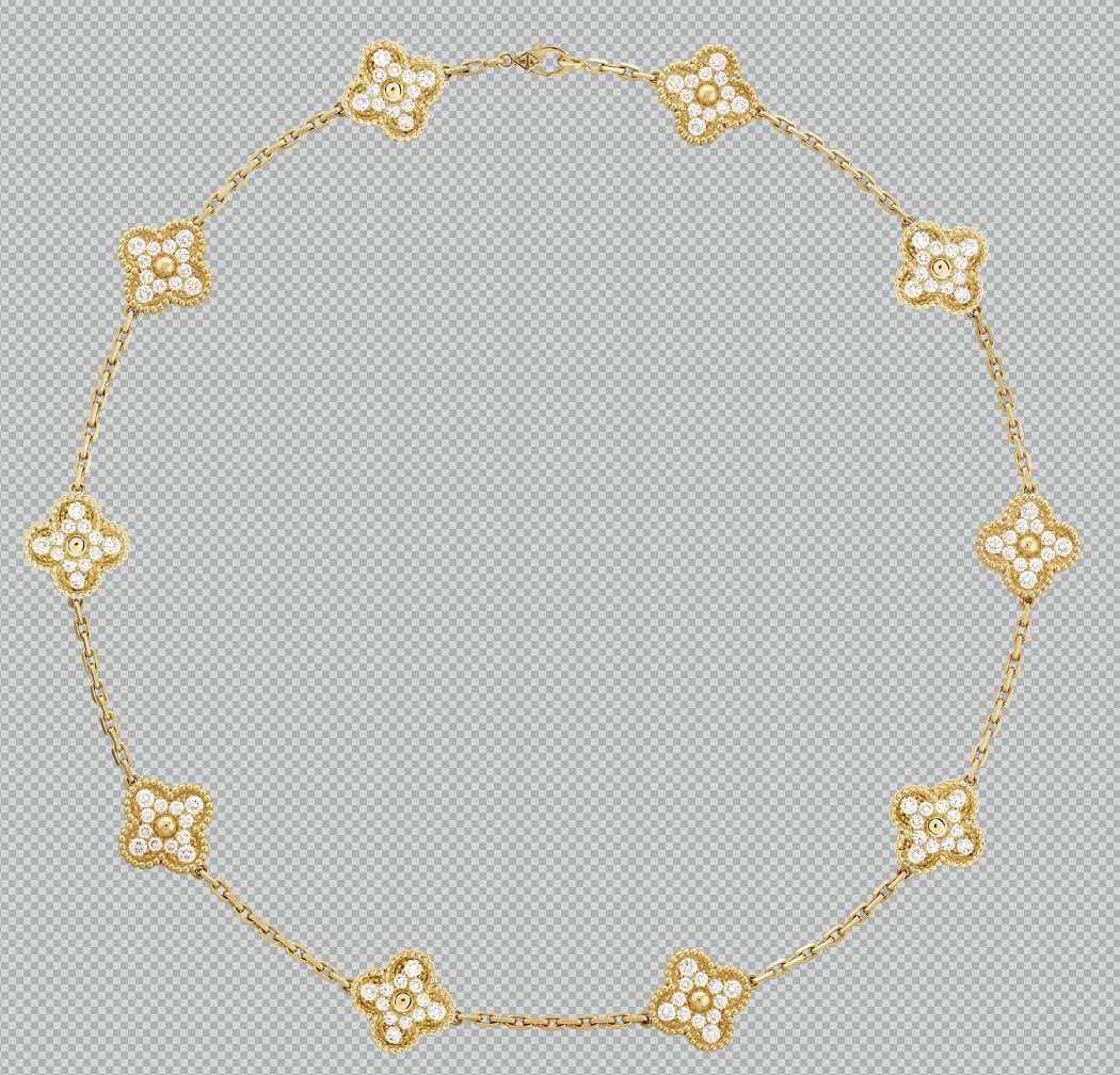 [Eterna Jewels]CLOVER 10 MOTIFS  Gold Diamond  NECKLACE