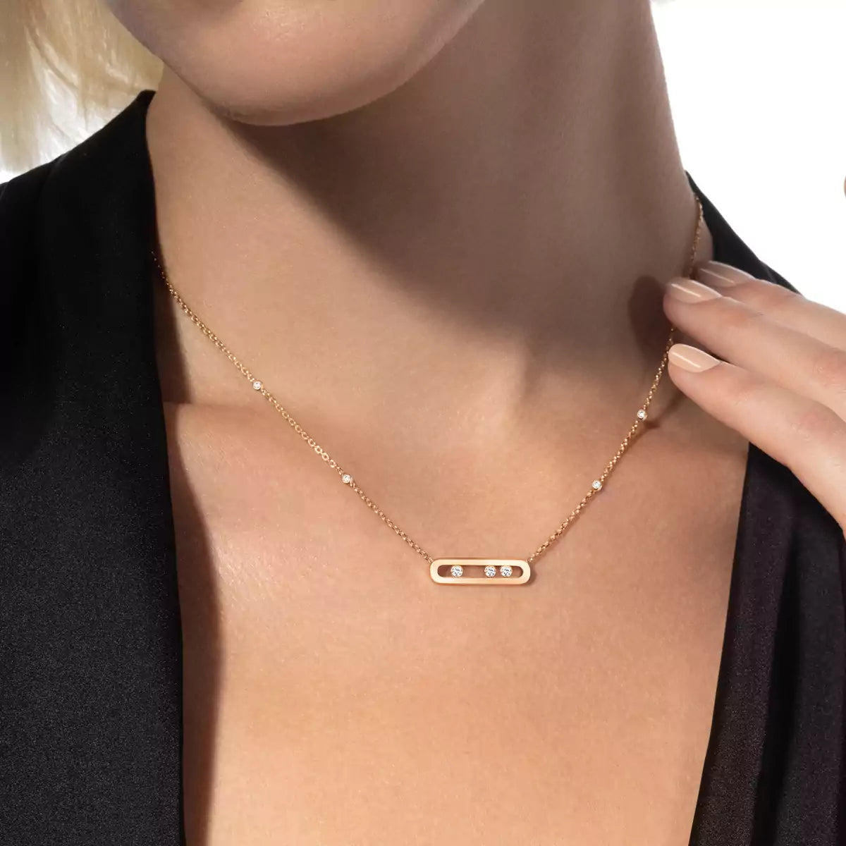 [Eterna Jewels] Baby Move Gold Diamond Necklace