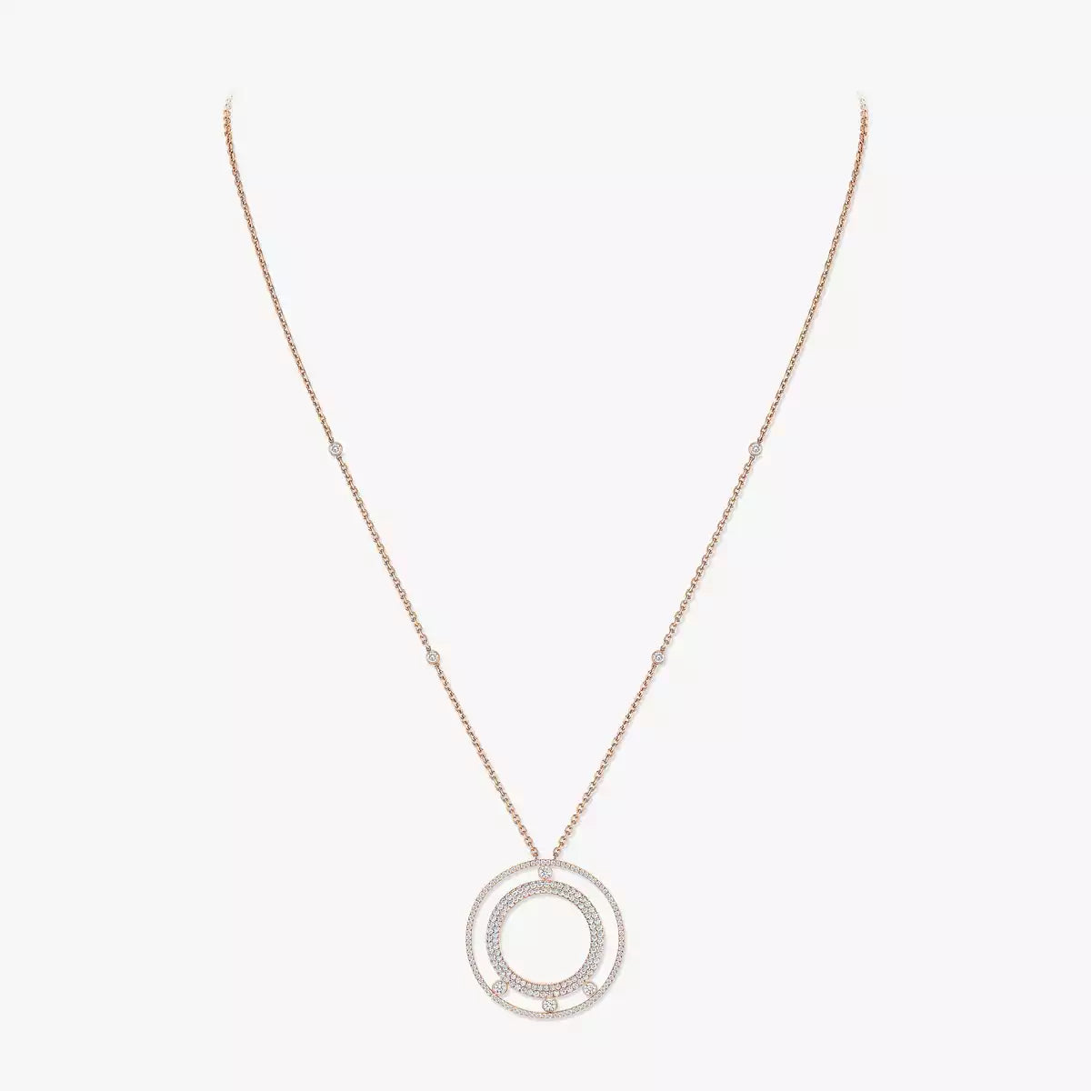 [Eterna Jewels]Move Romane Long Pave_-Set Diamond Necklace