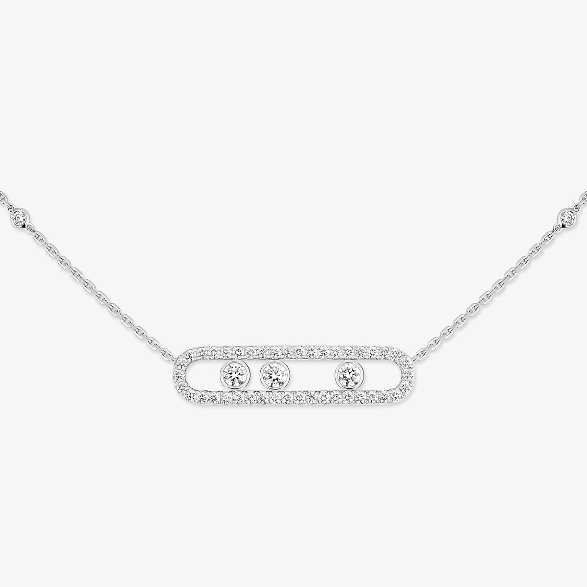 [Eterna Jewels] Move Pave_ Rose Gold Diamond Necklace