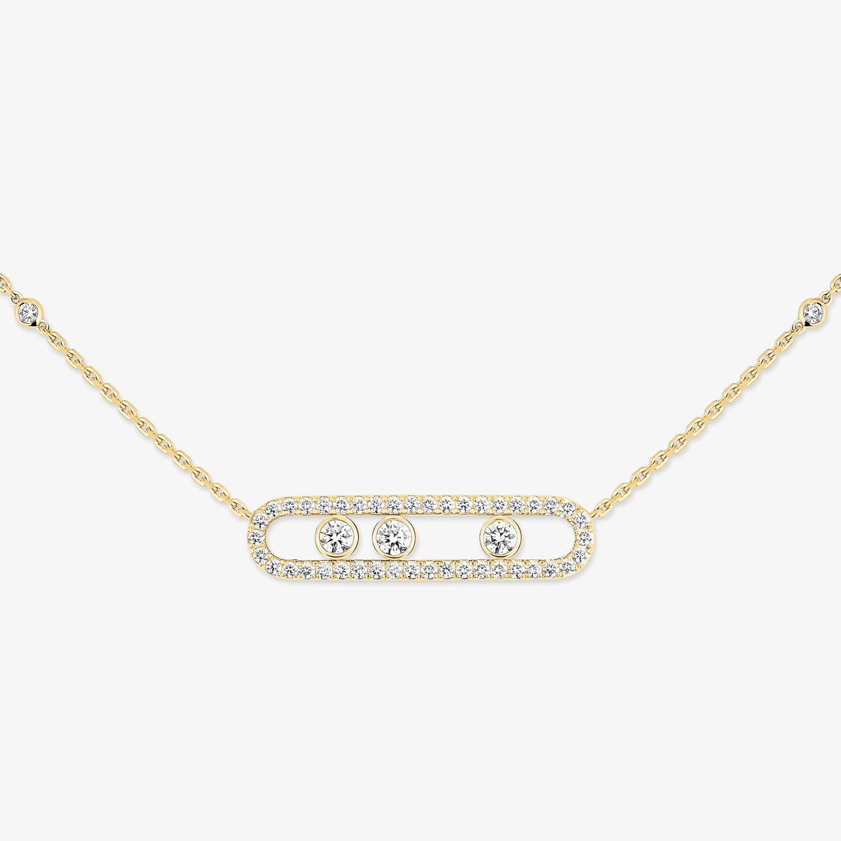 [Eterna Jewels] Move Pave_ Rose Gold Diamond Necklace